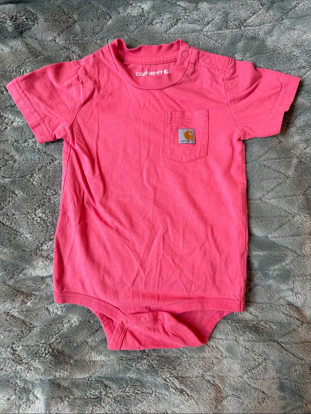 Carhartt Hot Pink Infant Tee with Logo Patch